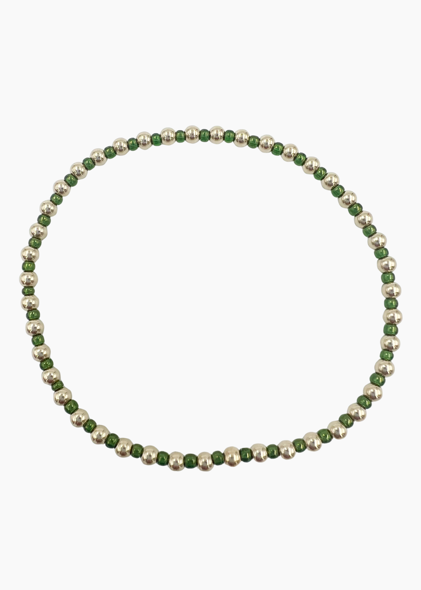 Saskia de Vries - Fall Repeater Bracelet – Gold/Forest Green 6.5” -