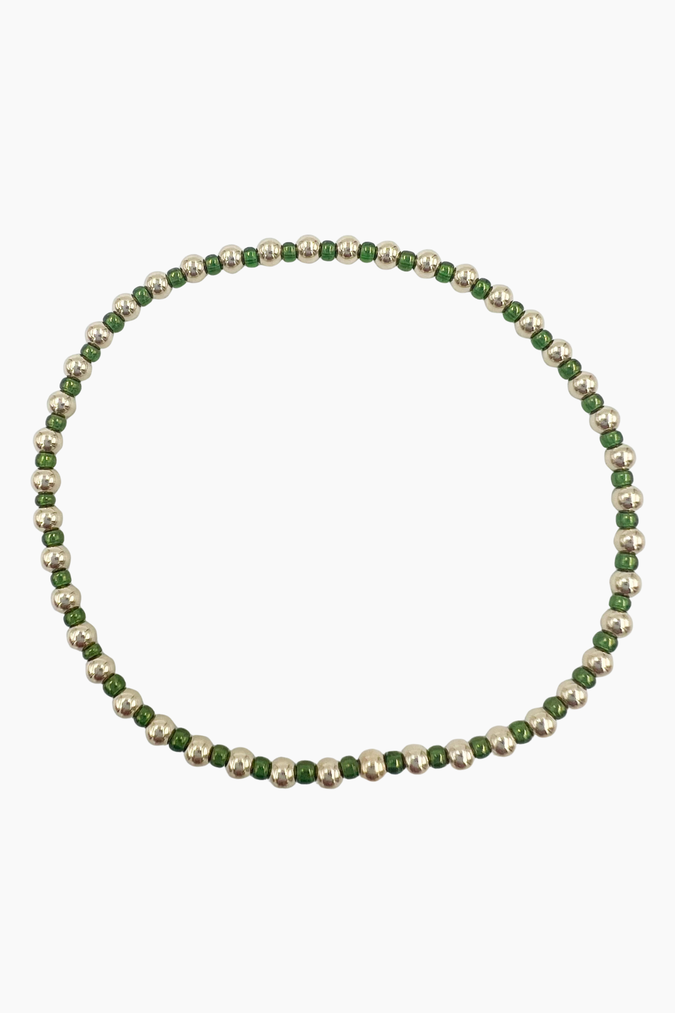 Saskia de Vries - Fall Repeater Bracelet – Gold/Forest Green 6.5” -