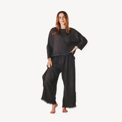 Crinkle Long Sleeve Boat Top