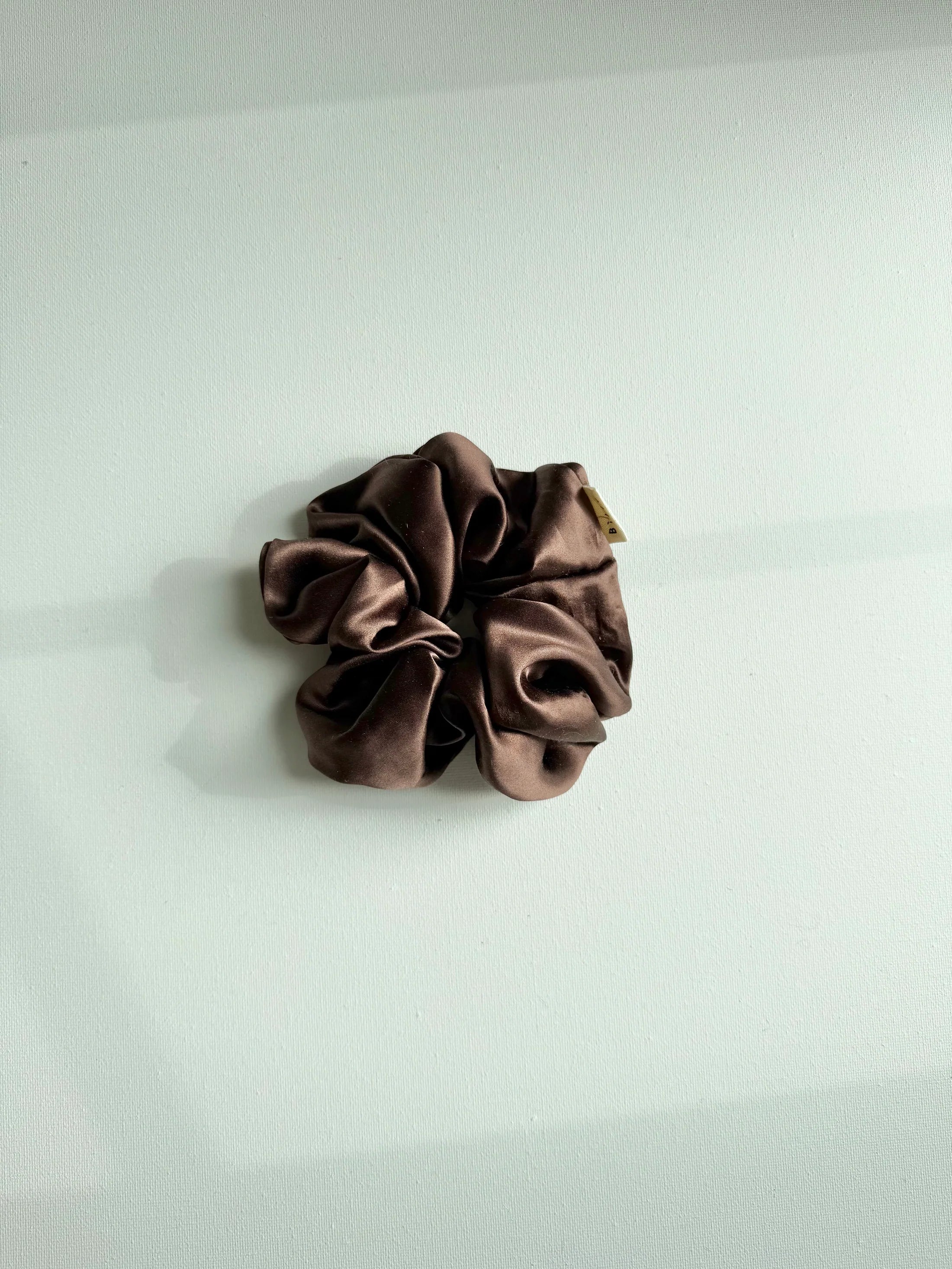 Billy Bamboo - Pure Silk Scrunchie – Brown -