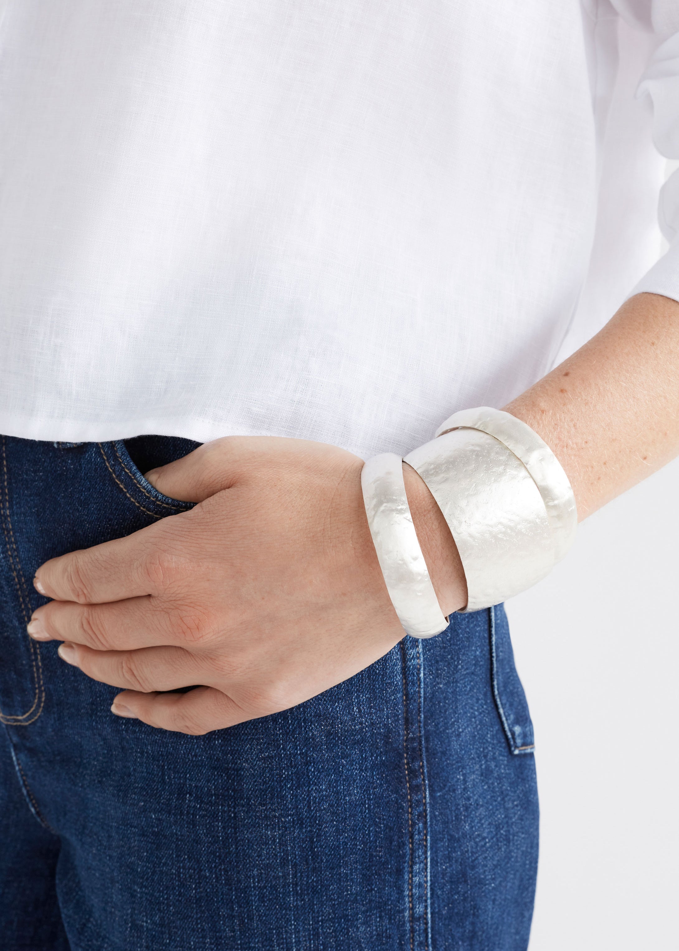 ELK - Gild Cuff Bangle – Silver -