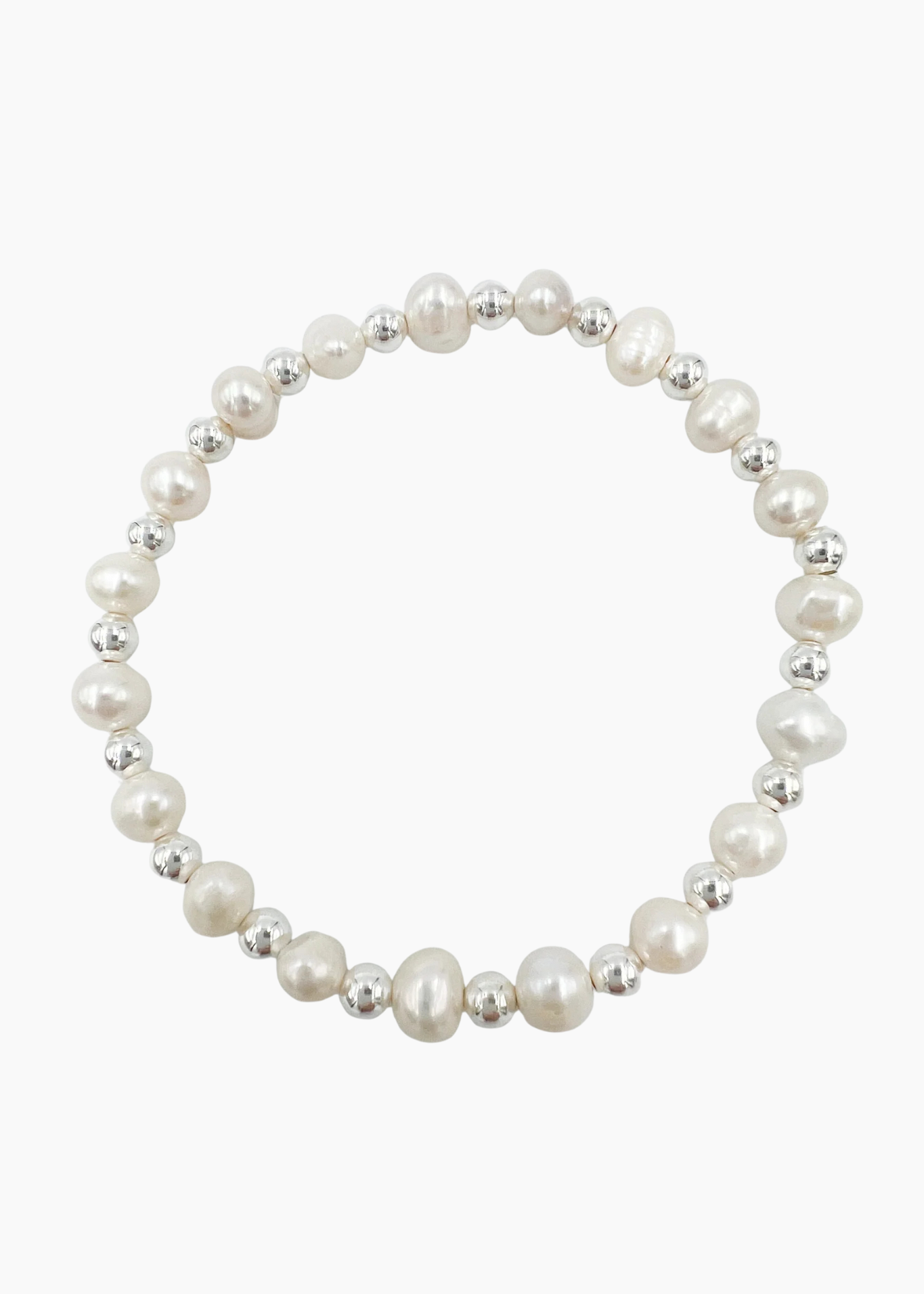 Saskia de Vries - Pearl Glow Bracelet - Silver 6.5"