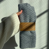 Billy Bamboo - Fuzzy Wool Cravat Scarf – Dark Grey -