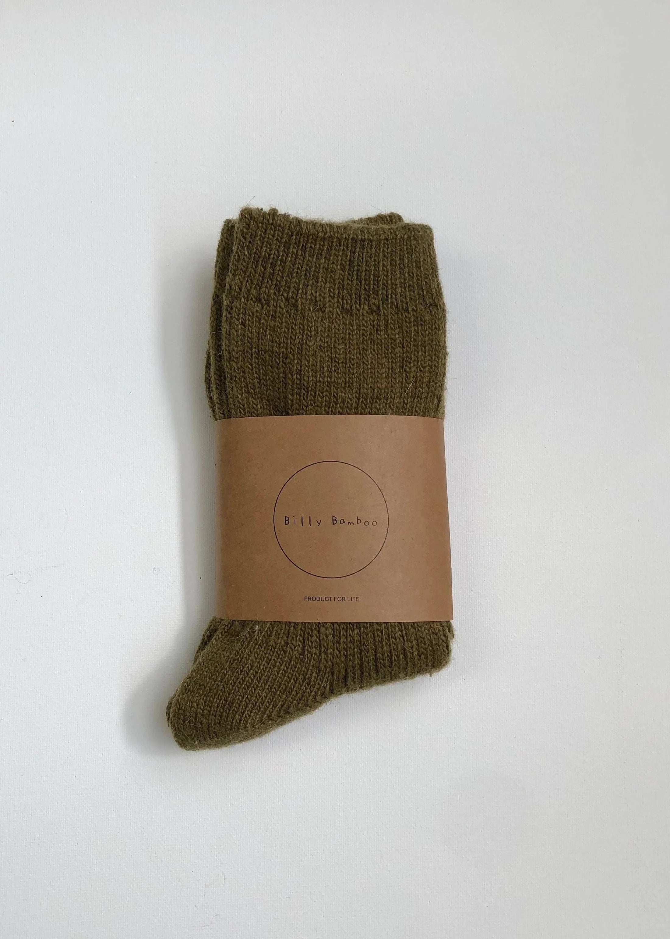 Billy Bamboo - Iceland Wool Socks – Olive -