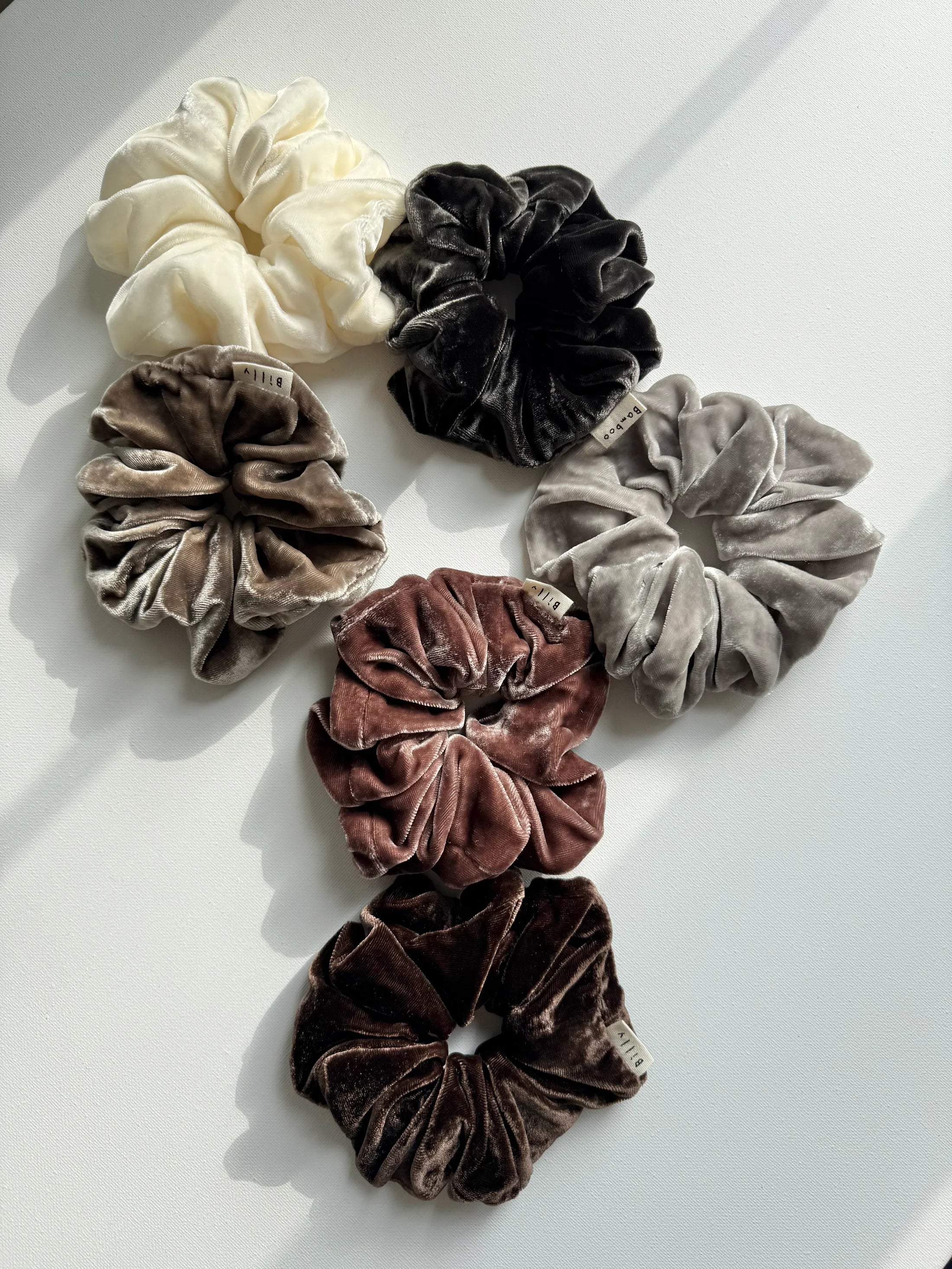 Billy Bamboo - Silk Velvet Scrunchie – Black -