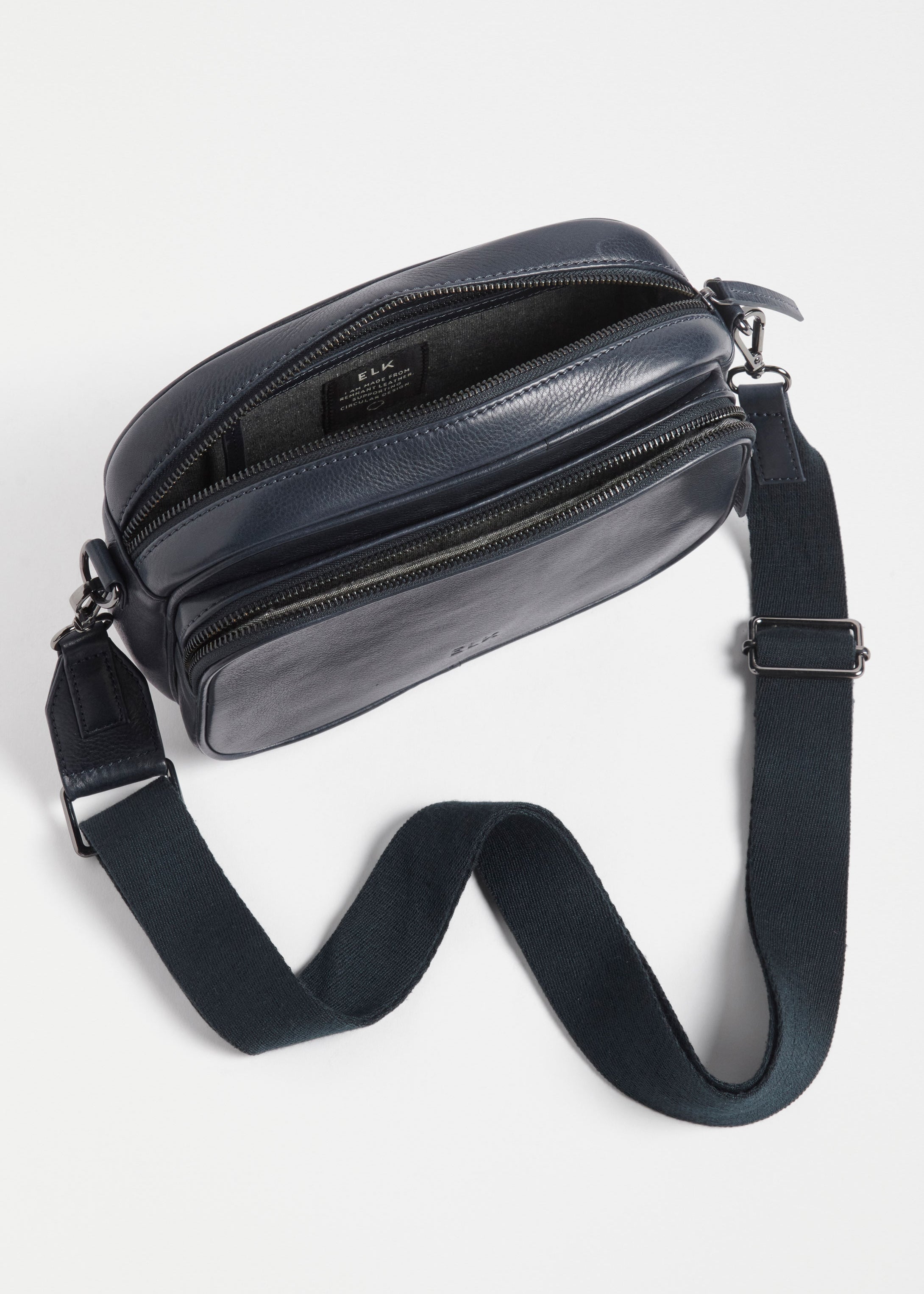 ELK Leather - Kassel Leather Crossbody Bag – Navy -