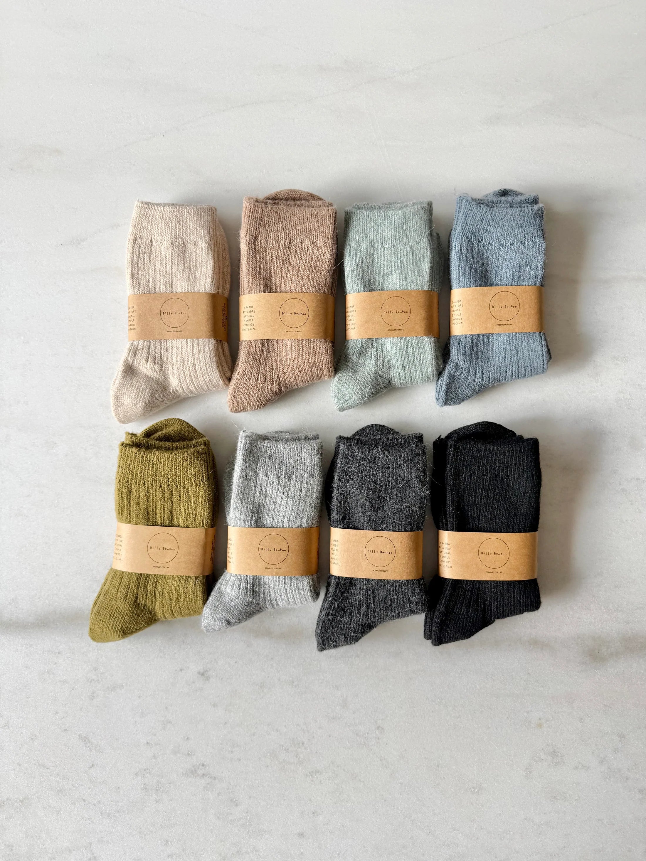 Billy Bamboo - Iceland Wool Sock – Grey Melange -