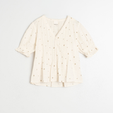 Indi & Cold - Short-Sleeved Elastic Shirt -