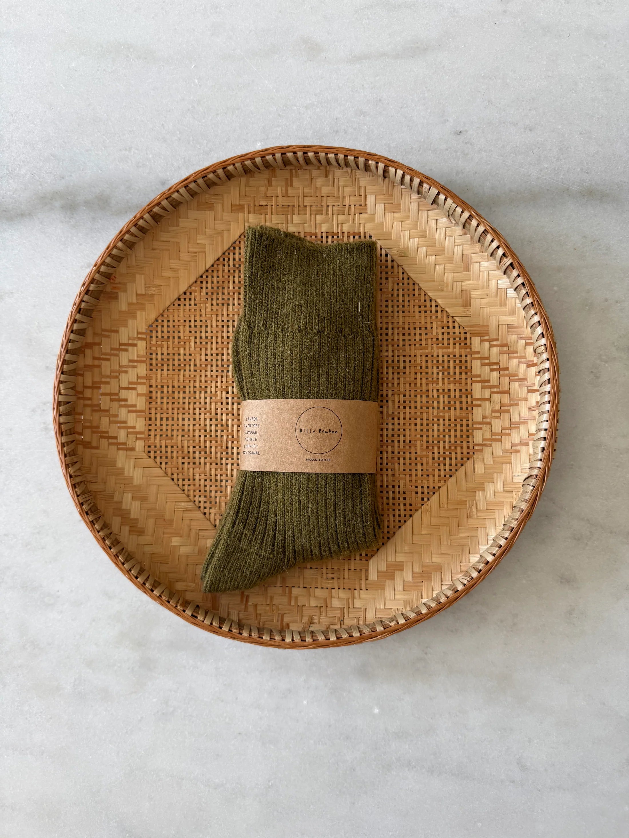 Billy Bamboo - Iceland Wool Socks – Olive -