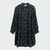Indi & Cold - Floral-Print Shirt Collar Dress -