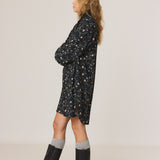 Indi & Cold - Floral-Print Shirt Collar Dress -