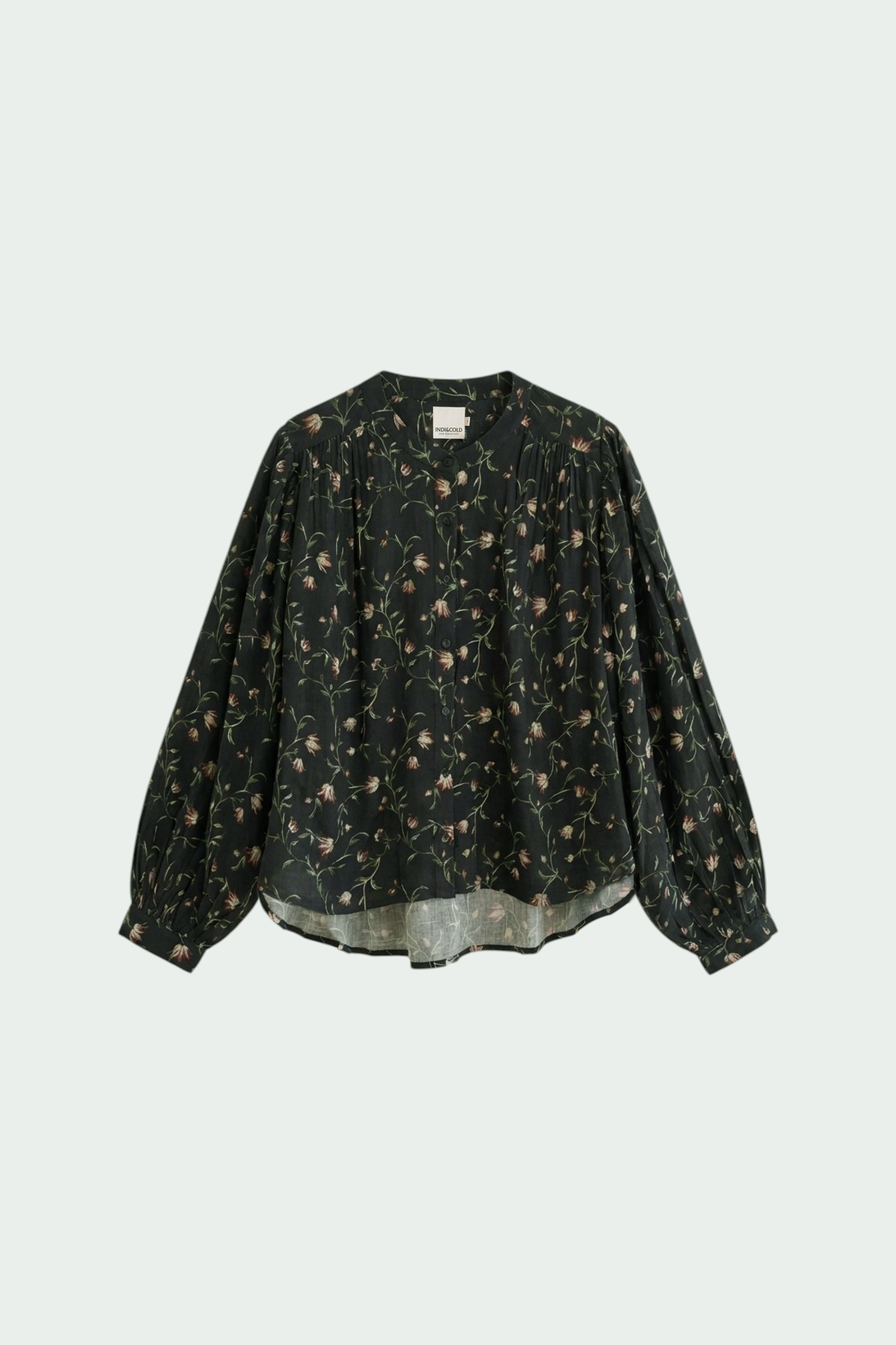 Indi & Cold - Floral Print Shirt - Navy Floral