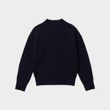 Indi & Cold - Maxi-Ribbed Sweater - Navy
