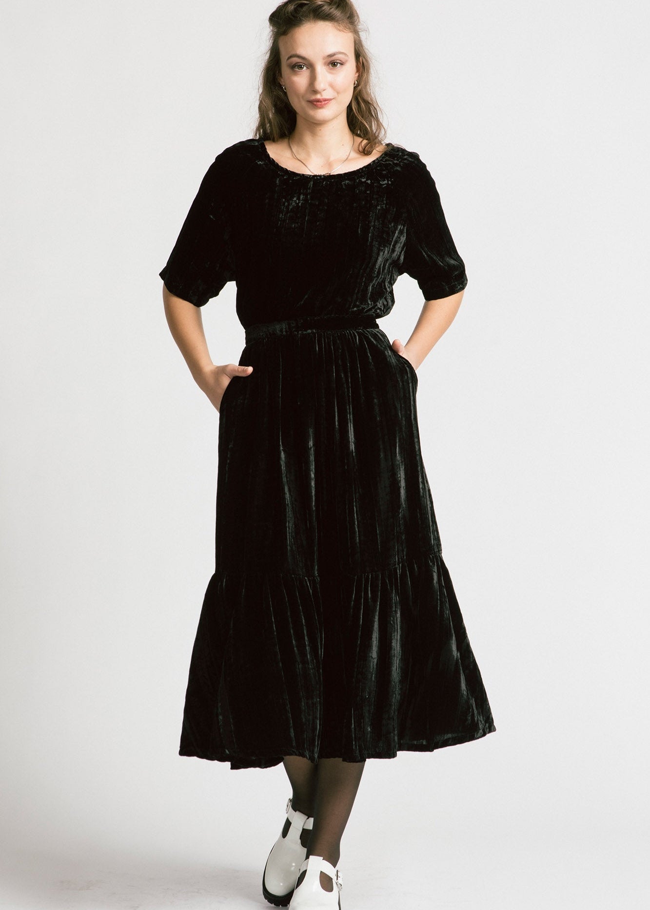 Allison Wonderland - Thorn Bird Velvet Skirt -