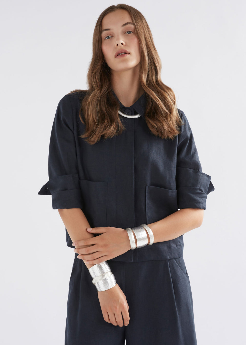 ELK - Gild Thin Cuff Bangle – Silver -