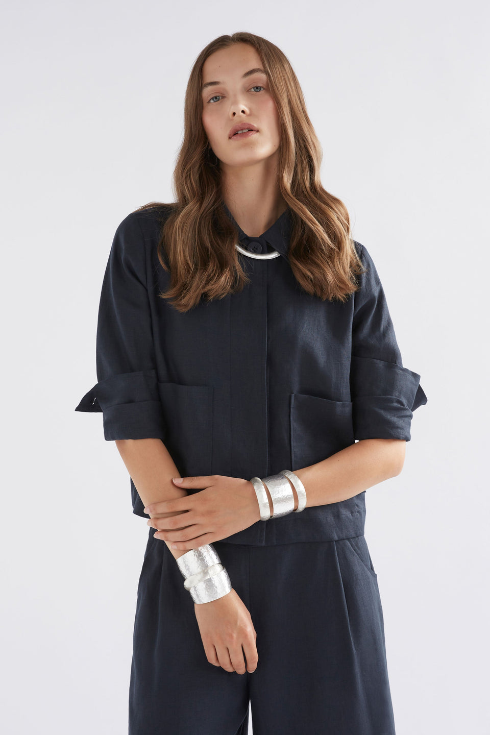 ELK - Gild Thin Cuff Bangle – Silver -