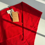 Fuzzy Wool Cravat Scarf – Red