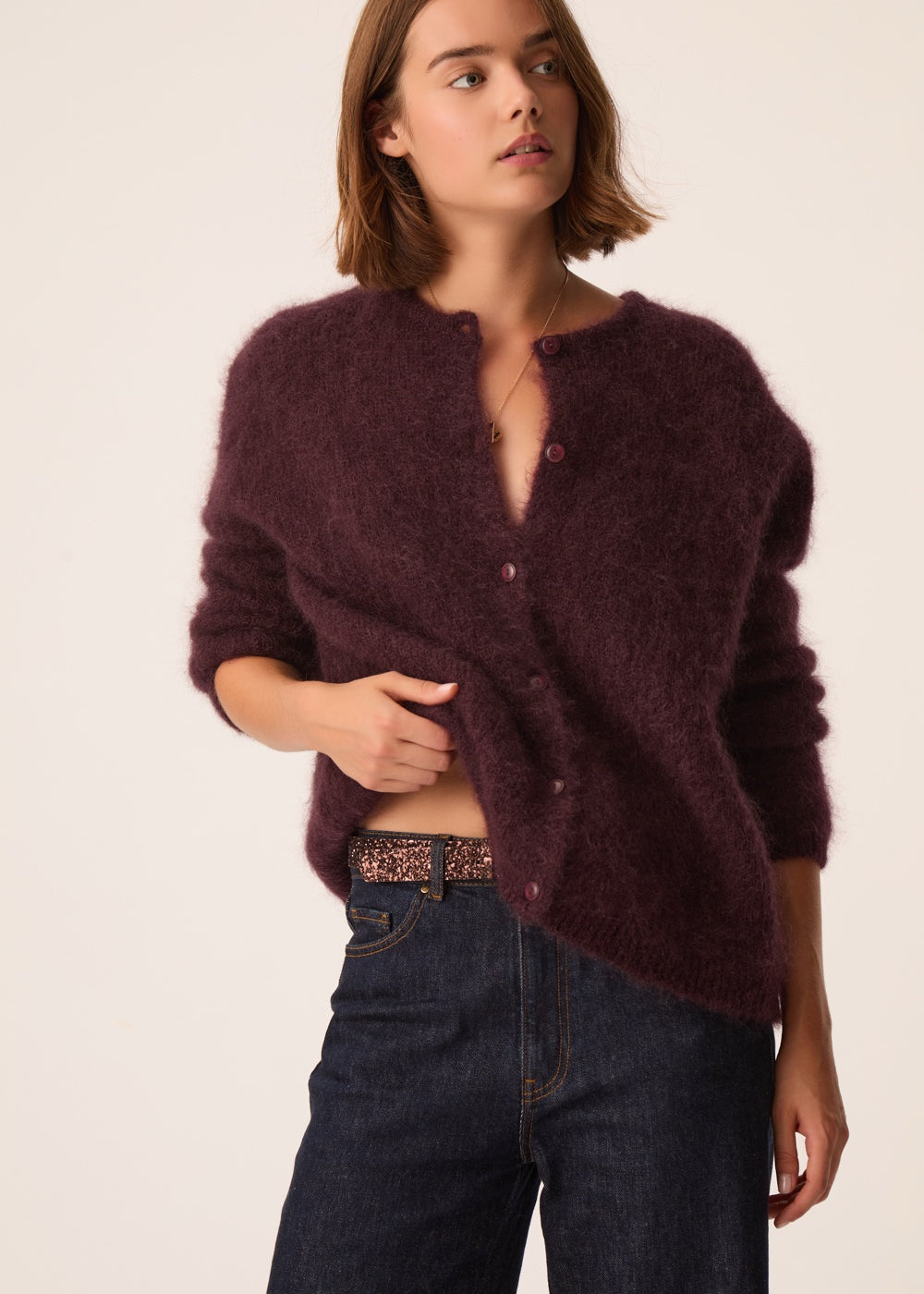 Des Petits Hauts - Bea Cardigan - Prune