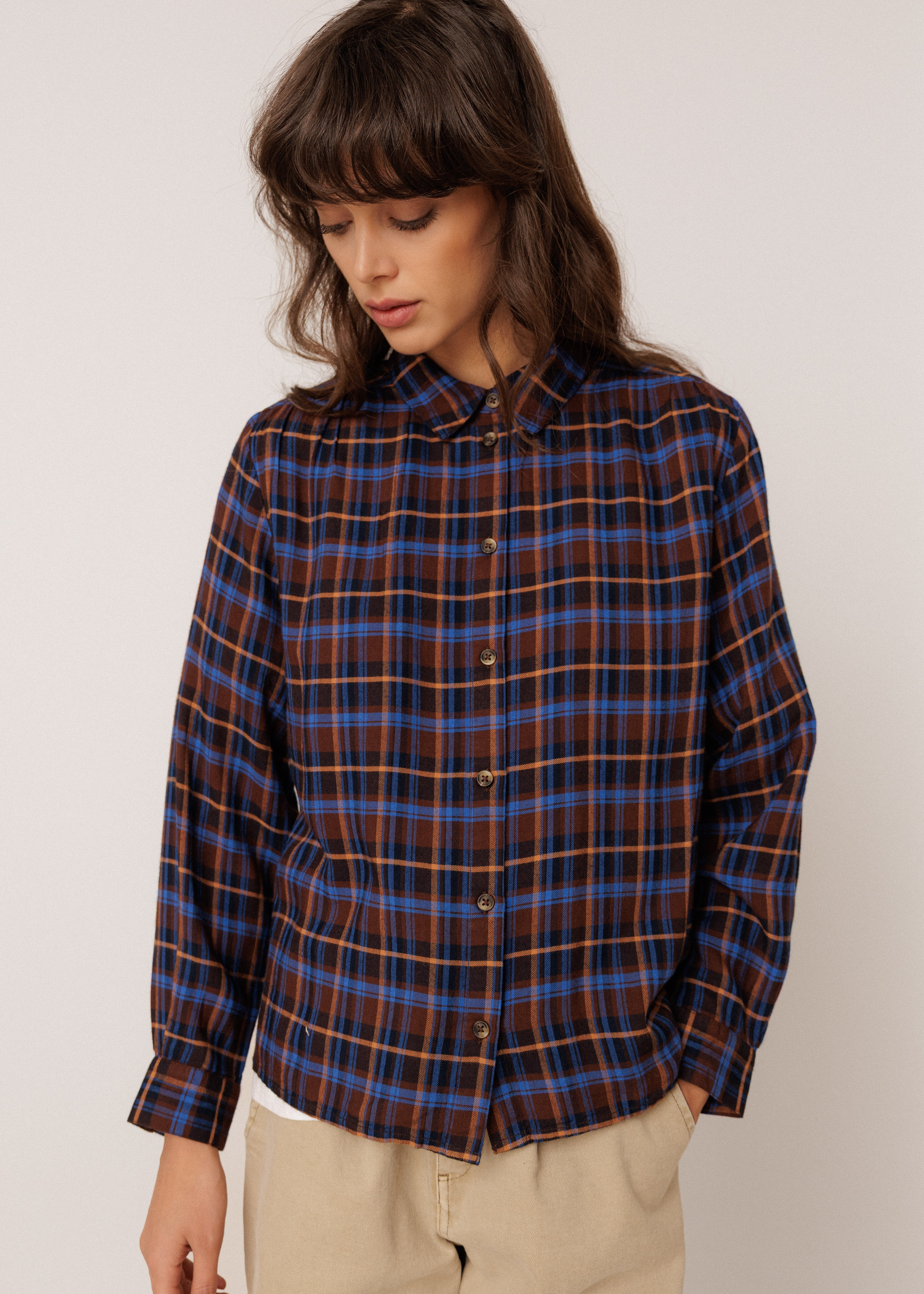 Indi & Cold - Indi&Cold Checkered Shirt - Chocolate