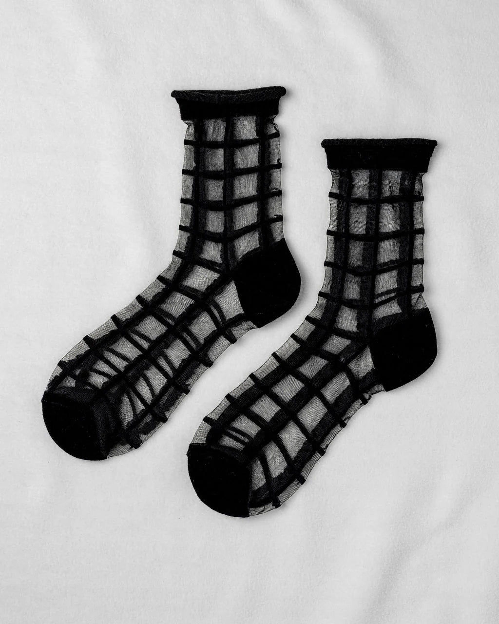 Unified - Sheer French Window Socks – Black -