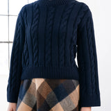 Chelsea Cropped Cable Knit