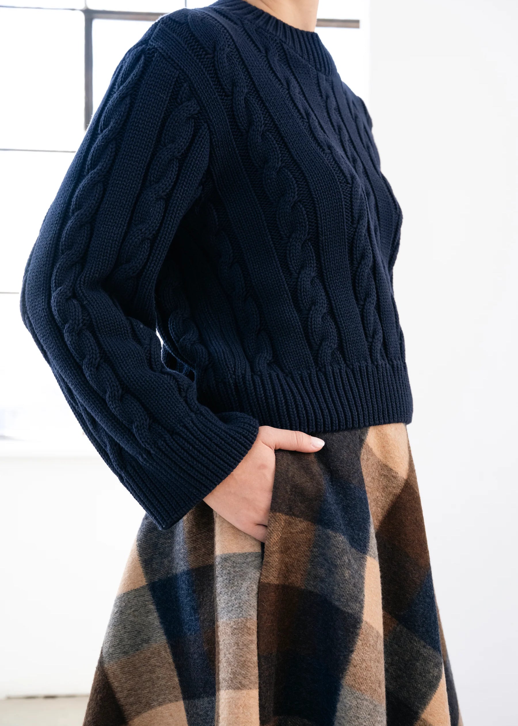 BODYBAG - Chelsea Cropped Cable Knit -