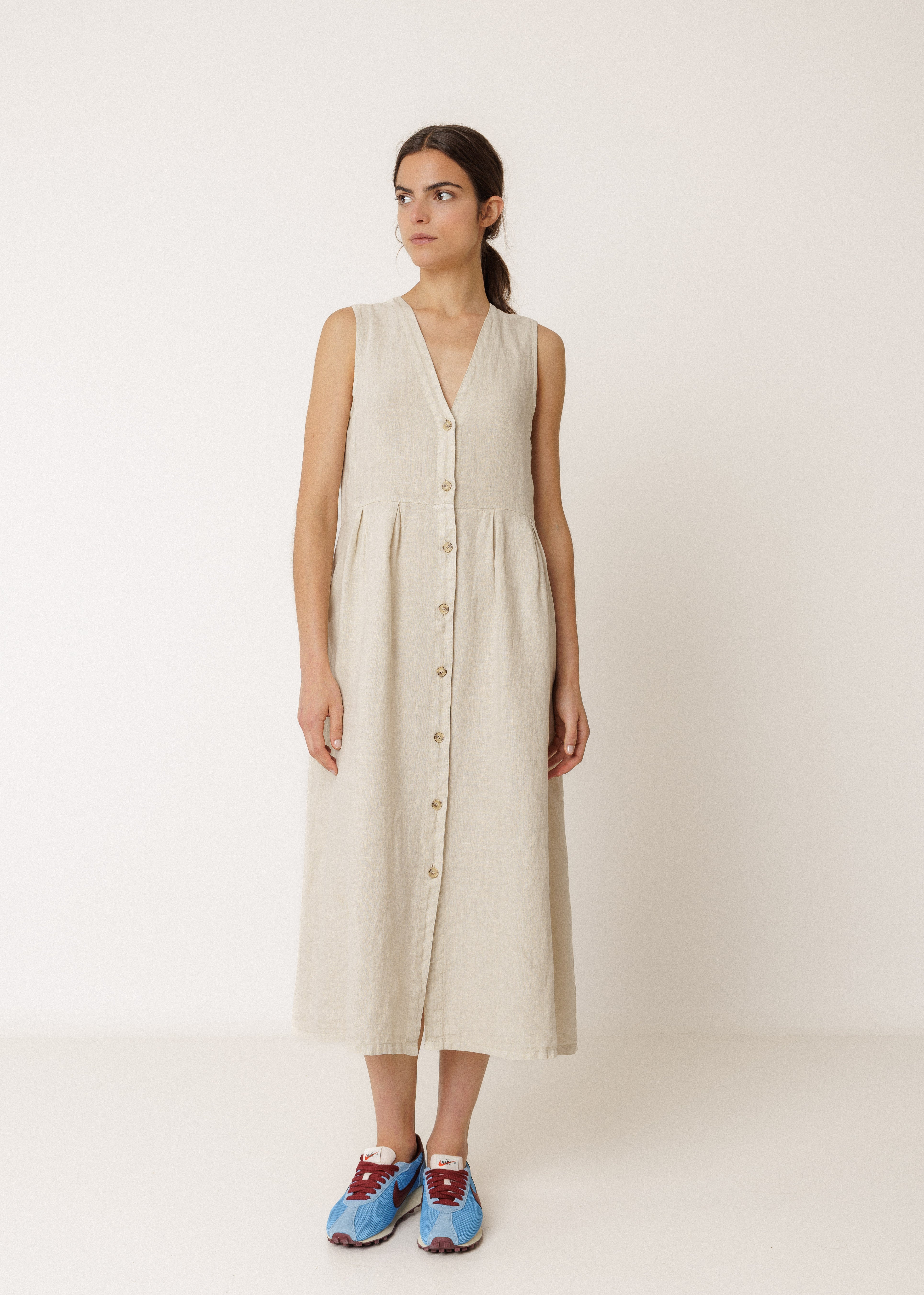 Indi & Cold - Linen Multiposition Dress - Piedra