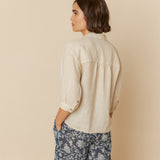 Linen Button Blouse