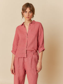 Linen Button Blouse