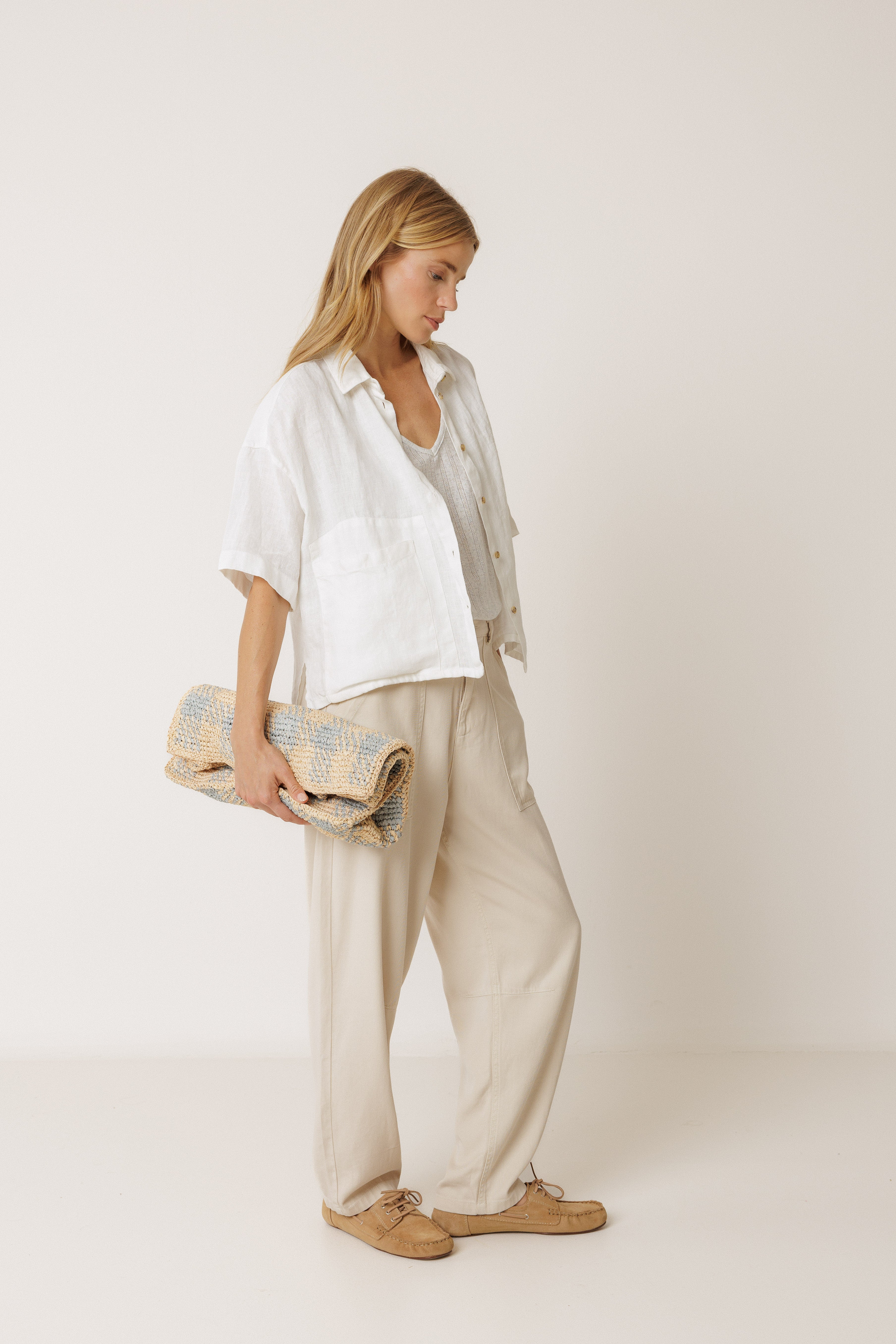 Indi & Cold - Crop Linen Shirt -