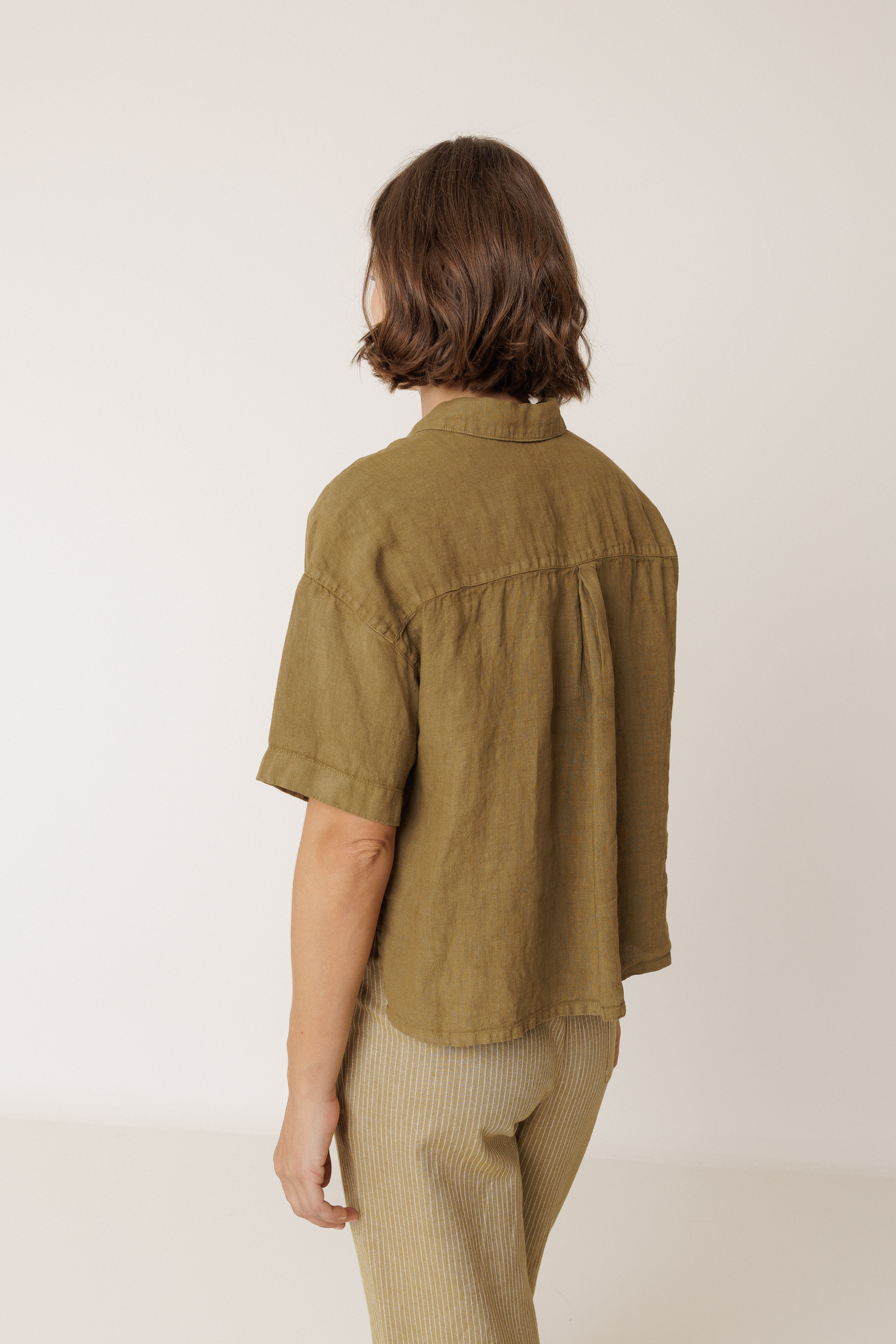 Indi & Cold - Crop Linen Shirt -