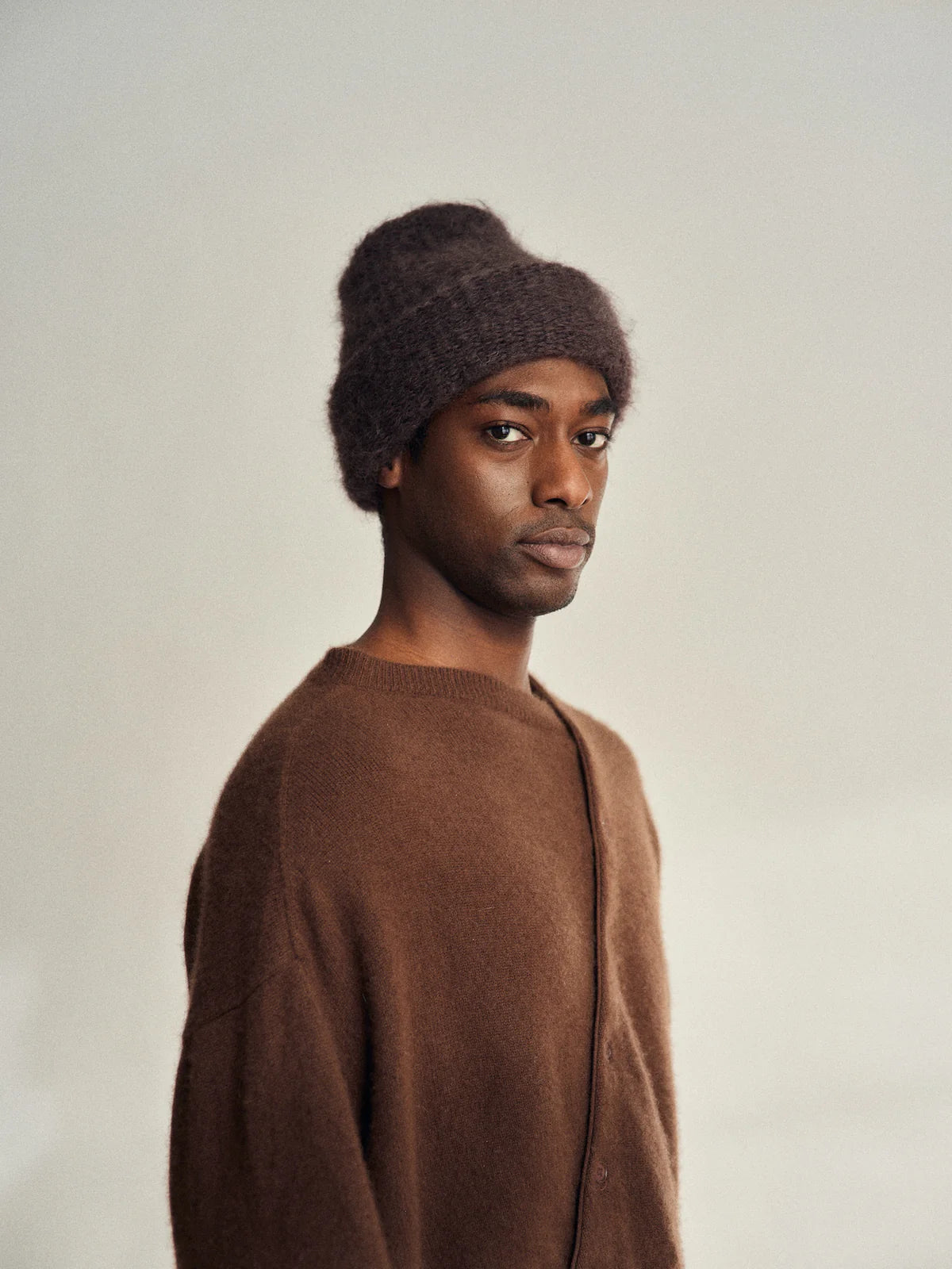 Heirloom - Cloud Mohair Beanie – Chocolate Brown -