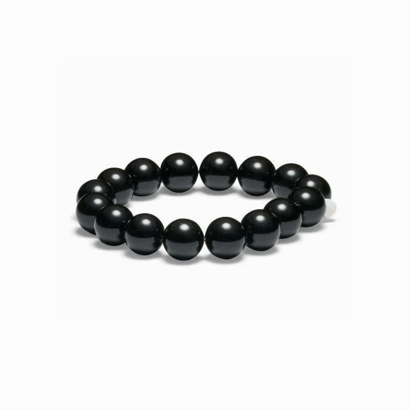 Soi - Chunky Black Onyx Stretch Bracelet -