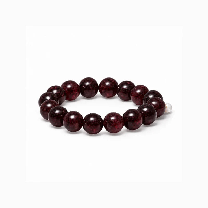 Soi - Chunky Garnet Stretch Bracelet -