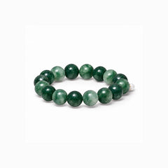 Soi - Chunky Green Moss Agate Stretch Bracelet -