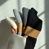 Billy Bamboo - Fuzzy Wool Cravat Scarf – Black -