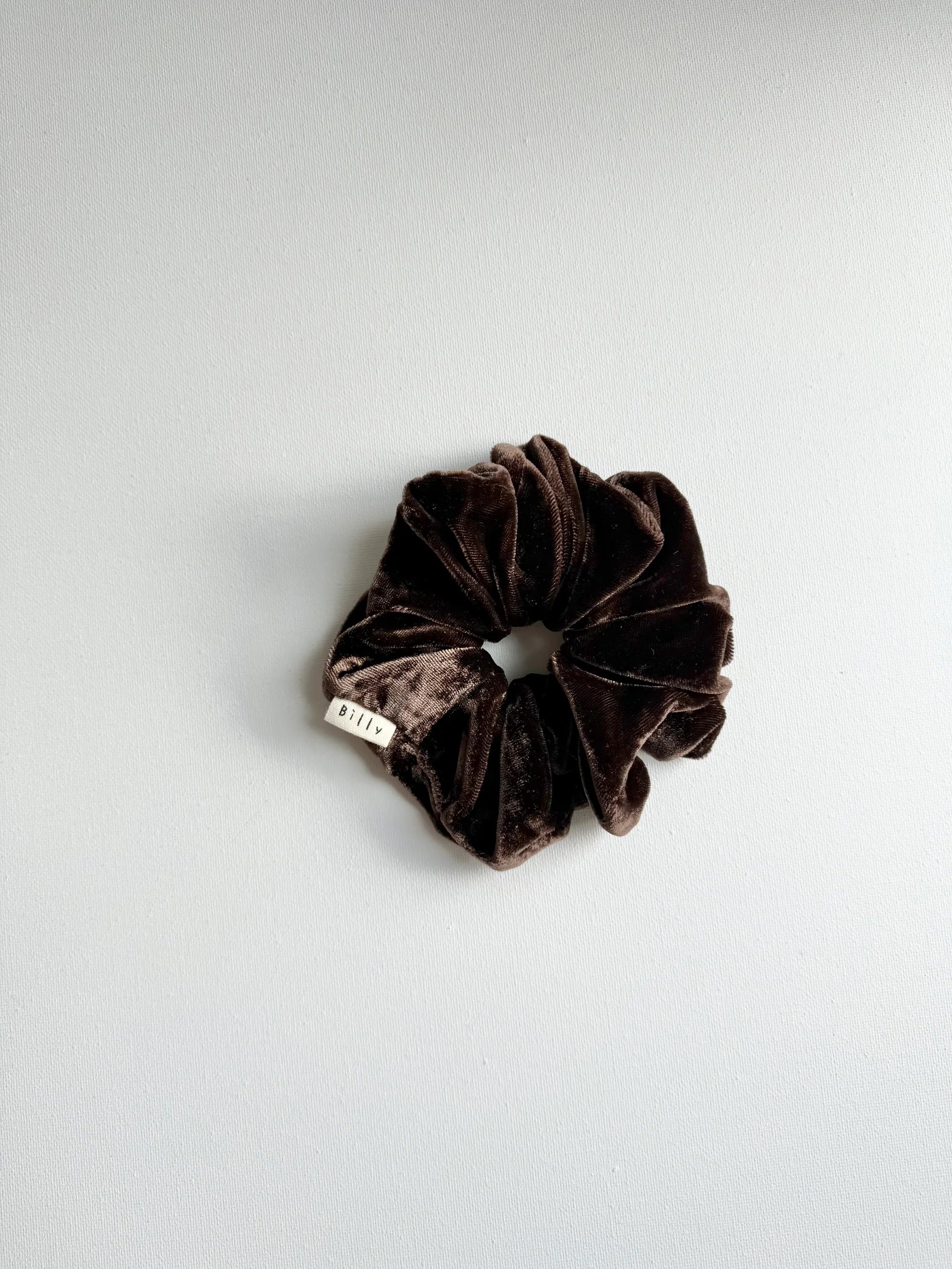 Billy Bamboo - Silk Velvet Scrunchie – Black Coffee -