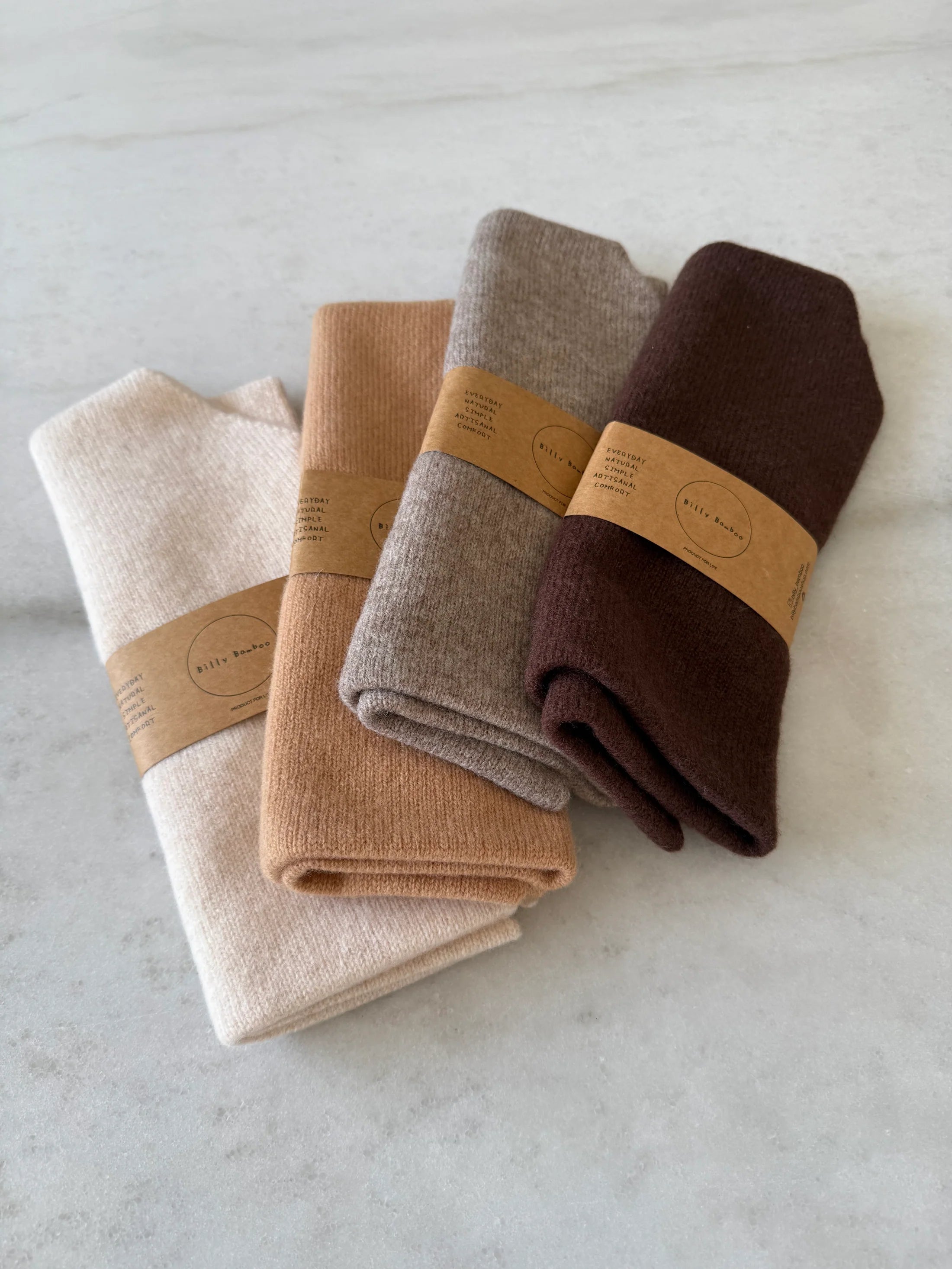 Billy Bamboo - Fuzzy Wool Cravat Scarf – Brown -