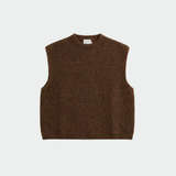 Indi & Cold - Boxy Vest With Mohair - Chocolate