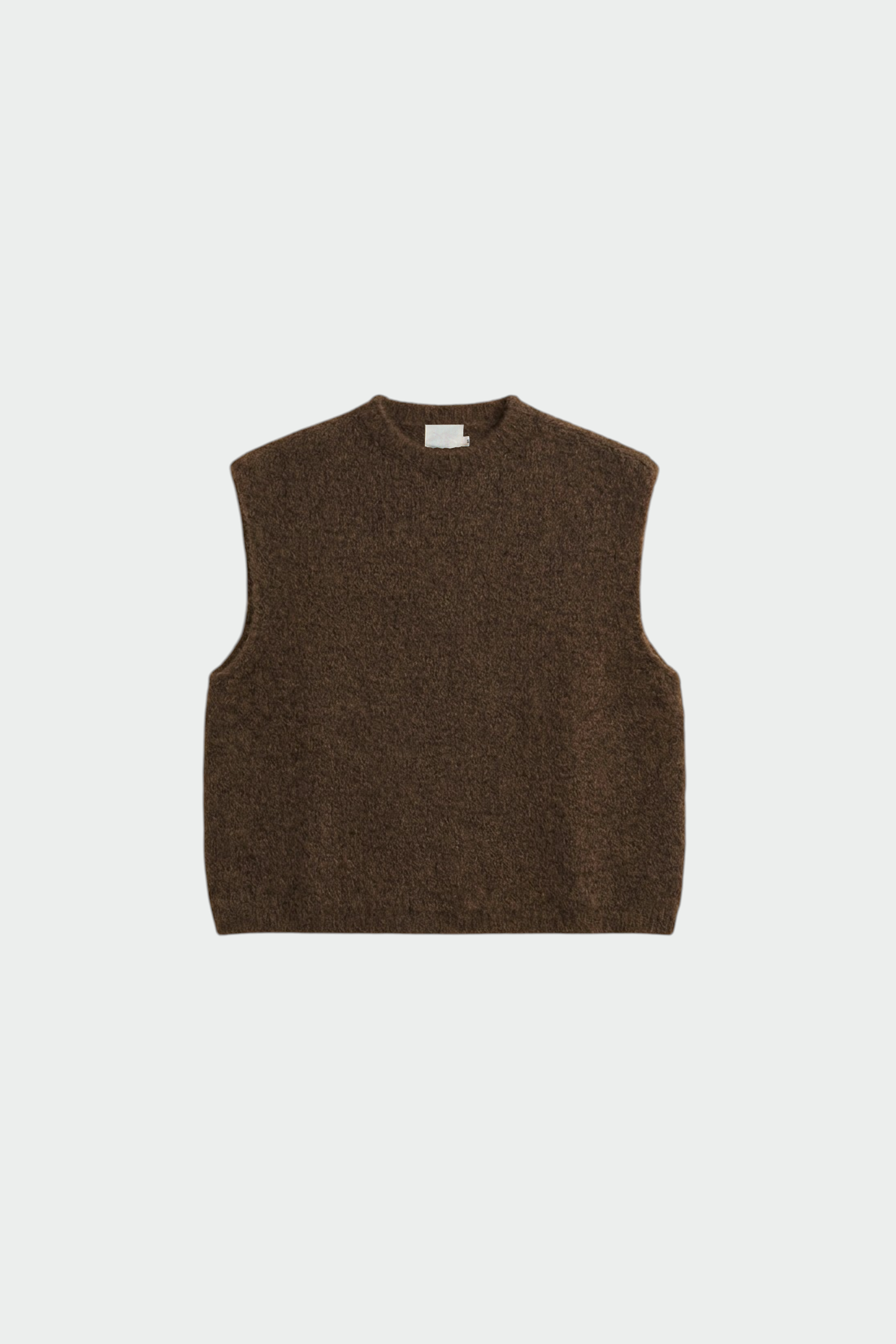 Indi & Cold - Boxy Vest With Mohair - Chocolate