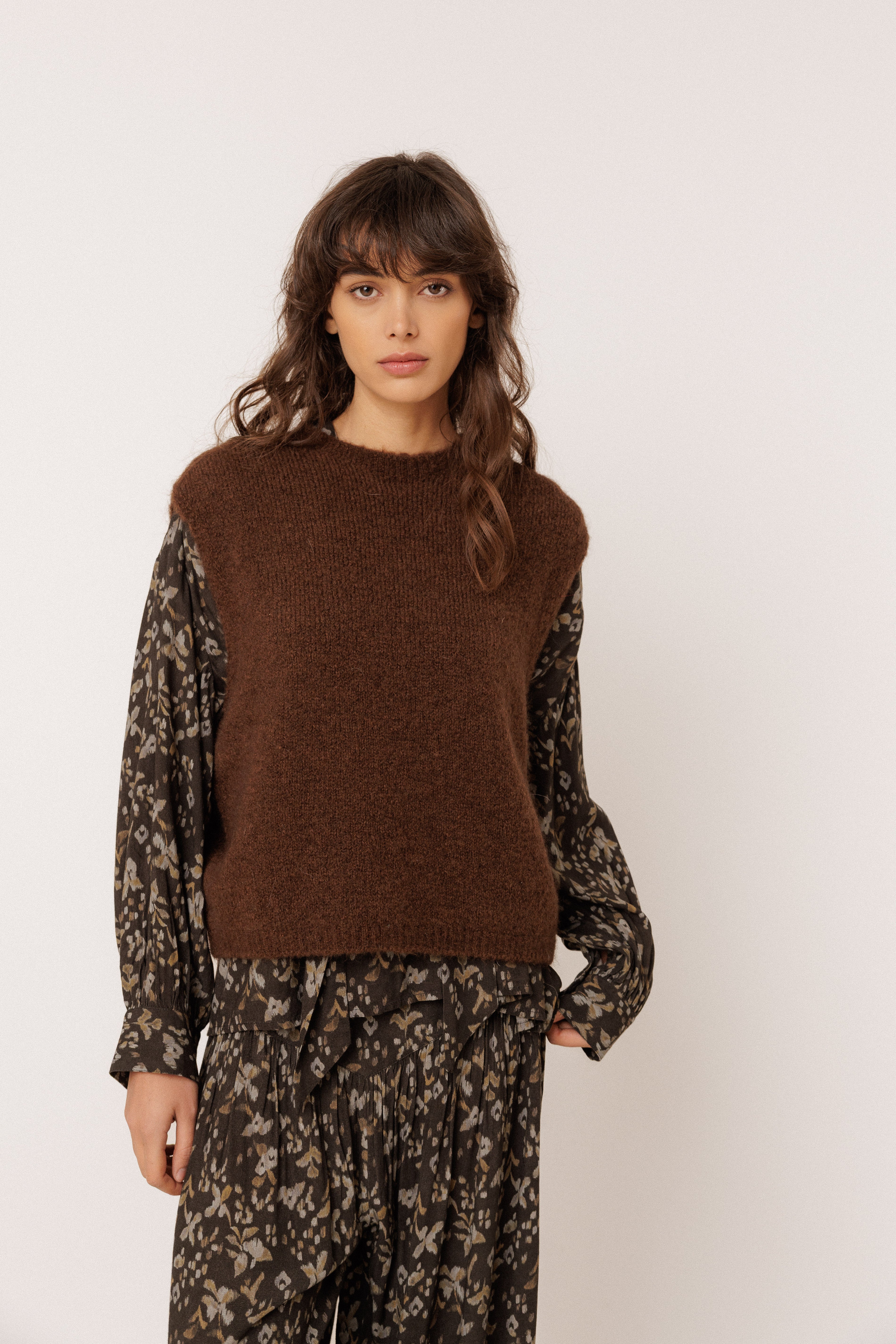 Indi & Cold - Boxy Vest With Mohair -