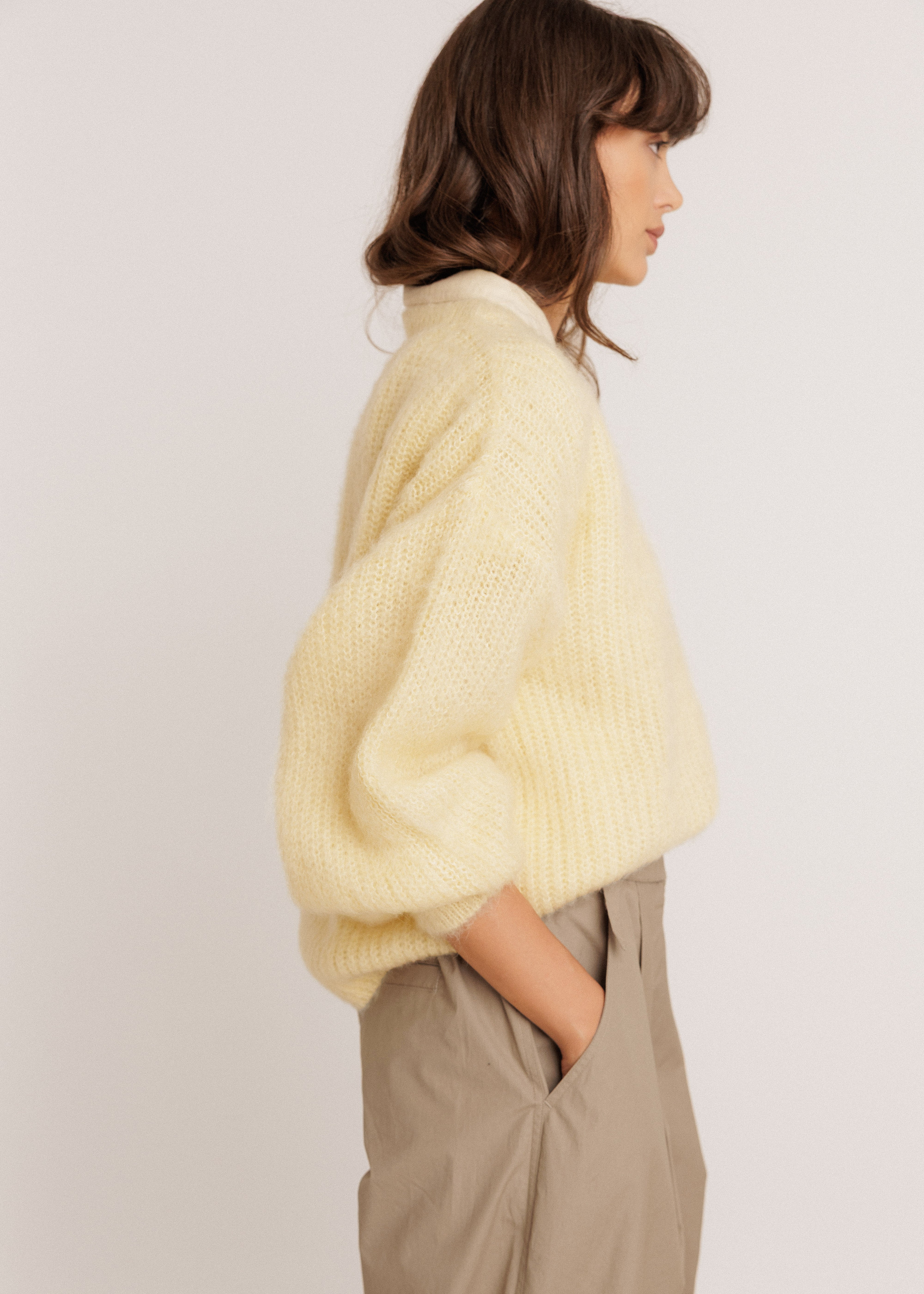 Indi & Cold - Indi&Cold Brushed Mohair Sweater -