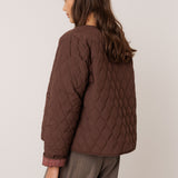 Tartan-Print Quilted Jacket