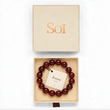 Soi - Chunky Garnet Stretch Bracelet -