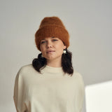 Cloud Mohair Beanie – Golden Latte