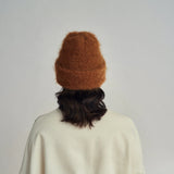 Cloud Mohair Beanie – Golden Latte