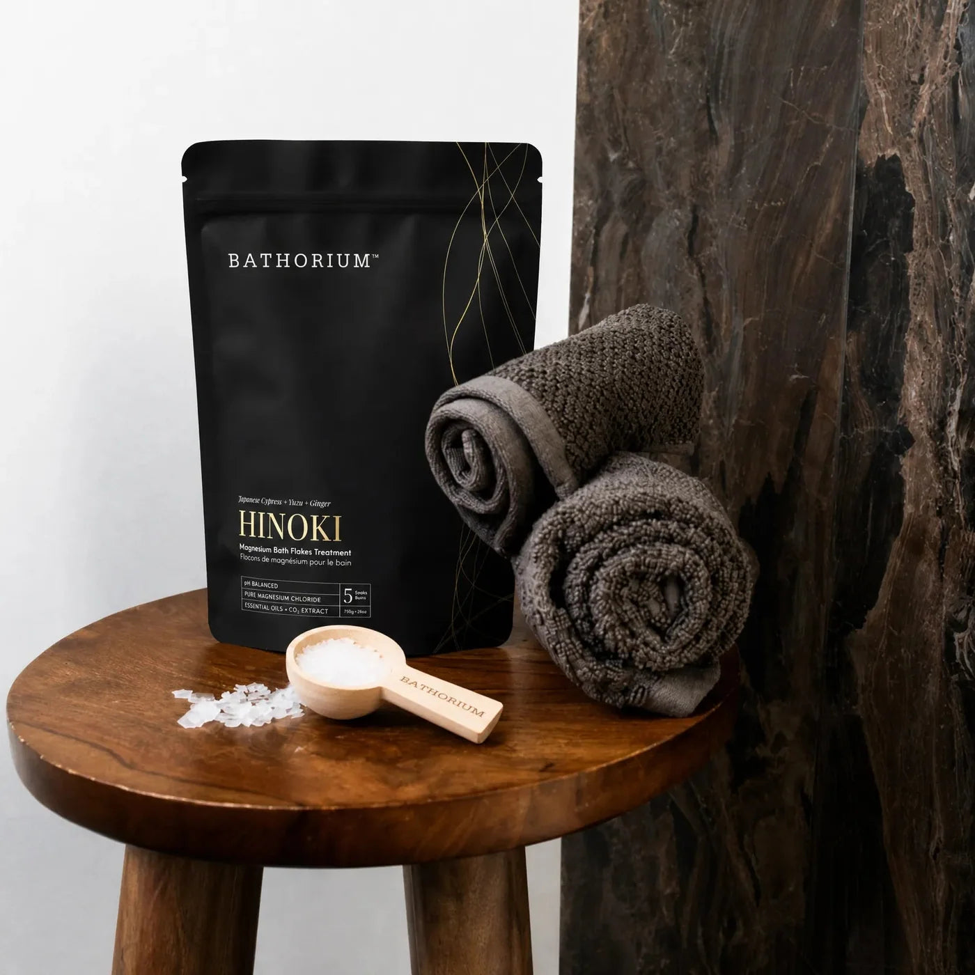 Bathorium - Hinoki Magnesium Bath Flakes – 750g -