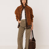 Indi & Cold - Split-Suede Bag – Chocolate -