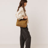 Indi & Cold - Split-Suede Bag – Safari Green -