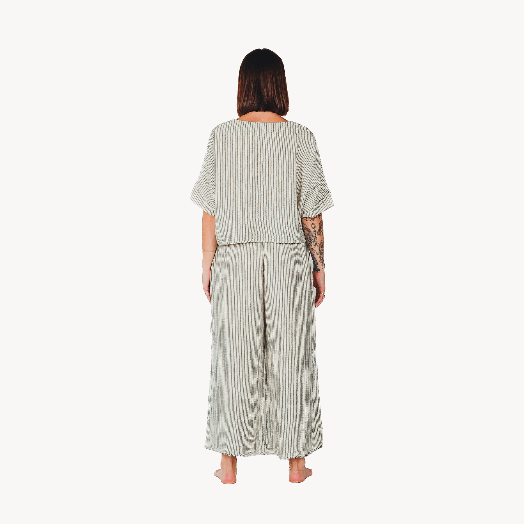 Pokoloko - Crinkle Cotton Palazzo Pants -
